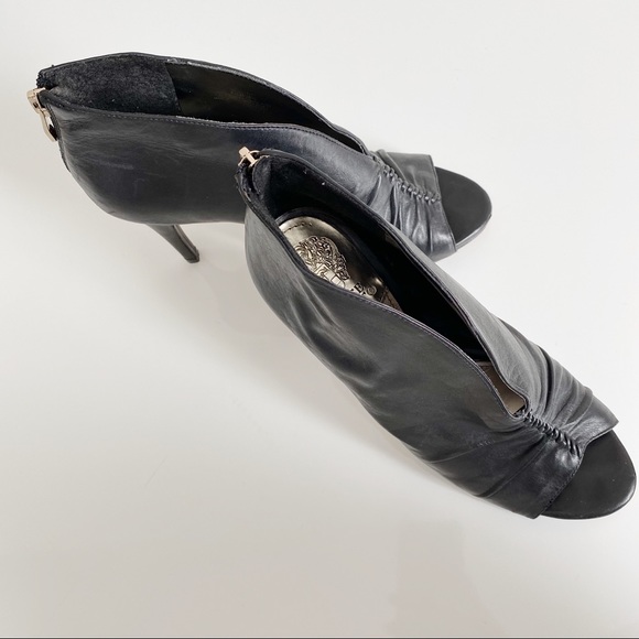 Vince Camuto Fluttery Leather Peep Toe Booties - Picture 7 of 7